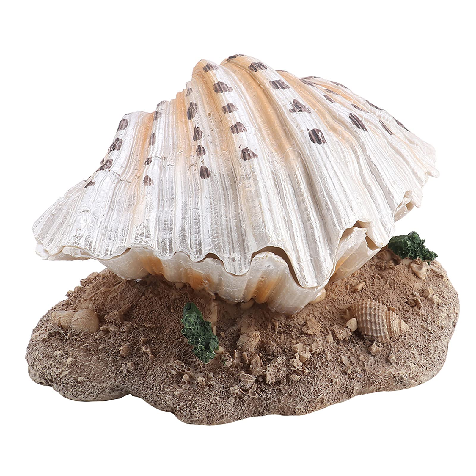 Yctze Fish Tank Decorations Shells Sea Shells for Fish Tank Aquarium Decoration Fish Tank Ornaments Coral Reef Ornaments for Fish Tank Shell Pearl Bubbler Artificial Coral Landscape Supplies
