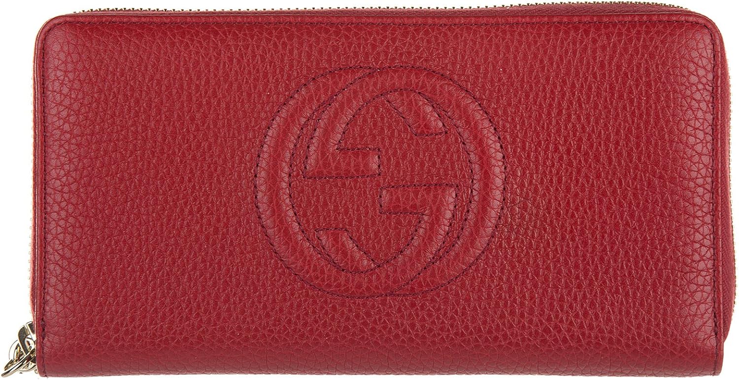 Gucci Damen Geldbörse Portemonnaie Echtleder Geldbeutel Bifold soho Rot ...