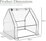 Christow Grow Tunnel Greenhouse 0.9m Long with Reinforced Cover view 7