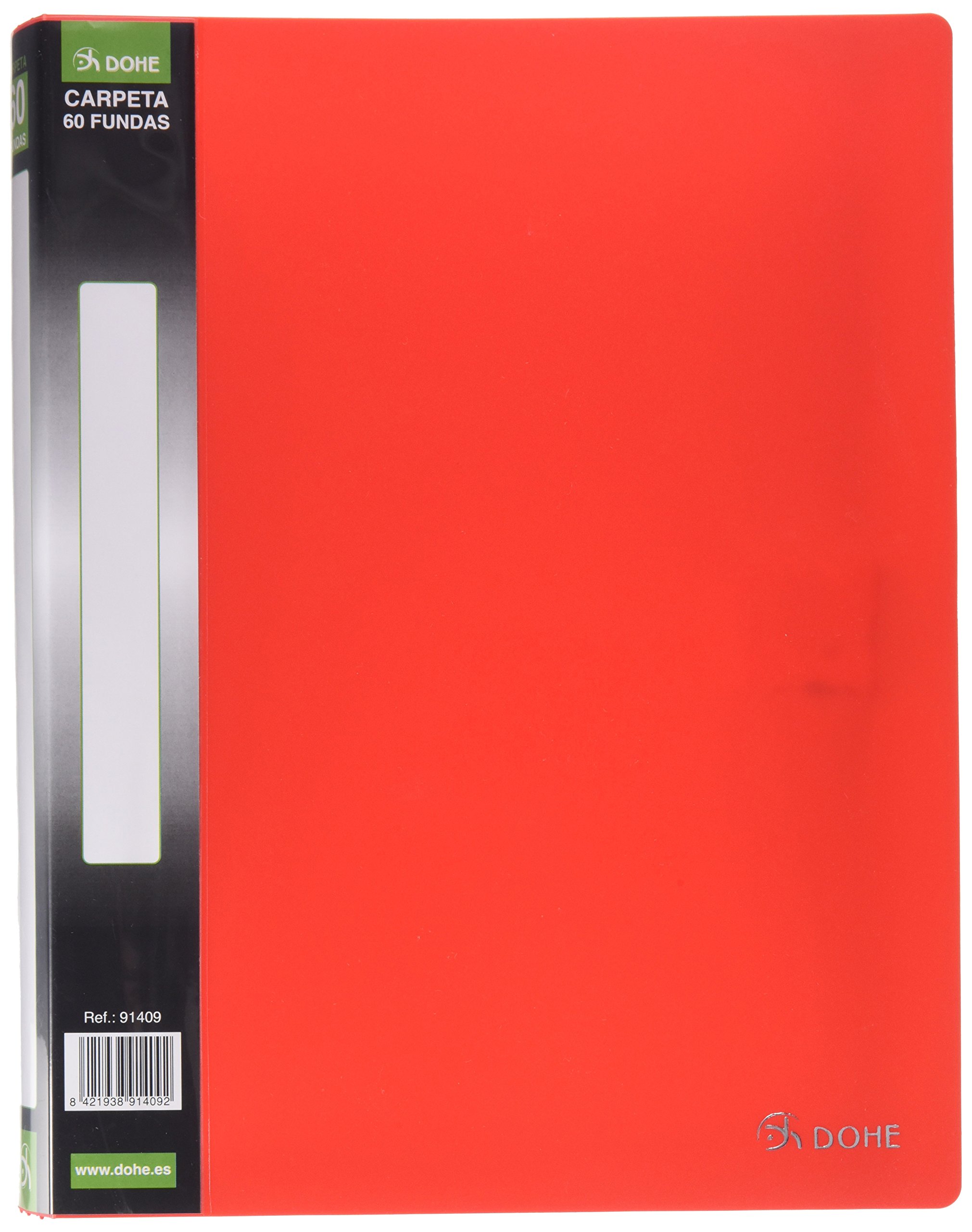 dohe 91409 Folder 60 Pockets, Custom Spine, Red