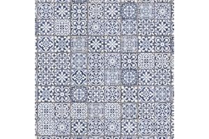 SomerTile FPEFAEA Romania Ceramic Floor and Wall Tile, 13" x 13", Blue
