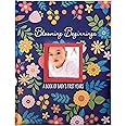 C.R. Gibson Blooming Beginnings First 5 Years Gender Neutral Baby Memory Book, 8.75" W x 11.3" L with 48 Guided Pages, Multicolor
