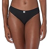 HUGO Women's Woven Logo Ribbed Brief