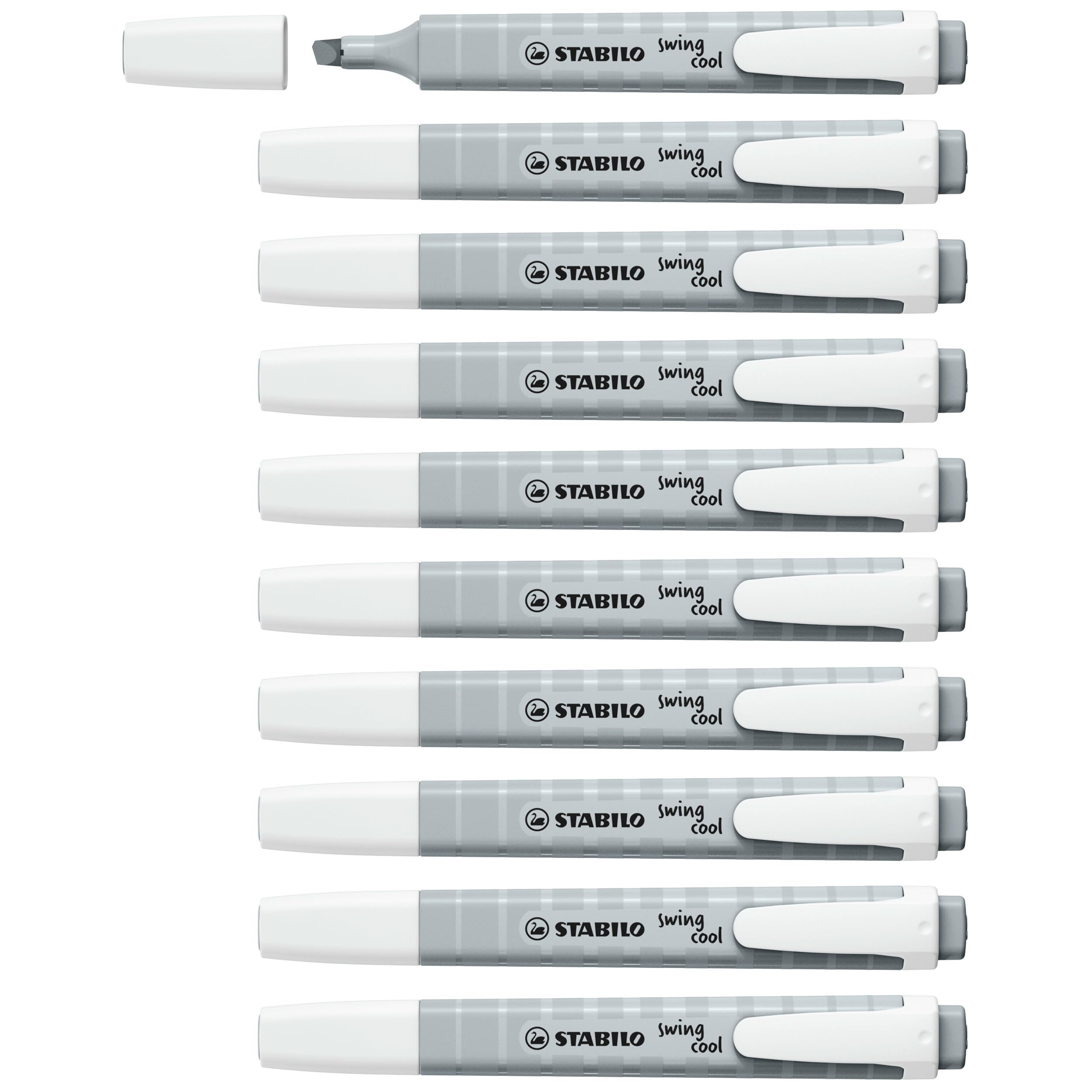 STABILO swing cool Pastel - Highlighter - Pack of 10 - Dusty Grey