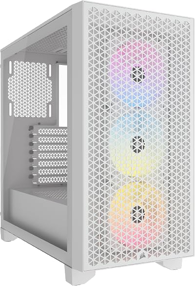 Corsair 3000D RGB AIRFLOW Mid-Tower Case 3x AR120 Fans White