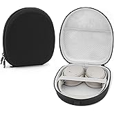 Linkidea Headphones Carrying Case Compatible with Bose QC Ultra, QC45, QC35II, QC35, QC25, QC3, QC2, QCSE Case, Protective Hard Shell Travel Bag with Cable, Charger Storage (Black)