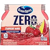 Ocean Spray&reg; ZERO Sugar Strawberry Mango Juice Drink, Strawberry Mango Juice Drink Sweetened with Stevia, 10 Fl Oz Bottle, 6 Count (Pack of 4)