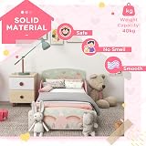 ZONEKIZ Toddler Bed Frame Pink 77x143x60cm for Ages 3-6 Years view 6