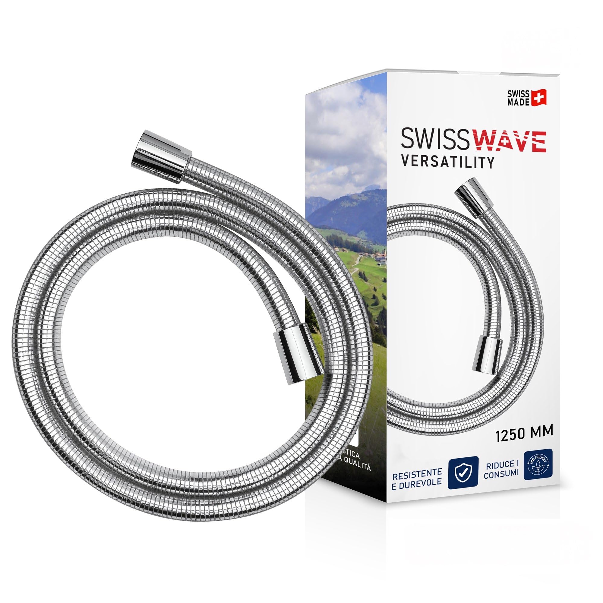 Shower Hose Silver 1250 mm