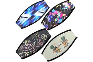 Tailoreadily 4 Pieces Diving Mask Slap Straps Cover, Neoprene Snorkel Mask Strap for Men and Women, Water Sports Glasses Covers, Swimming Waterproof Dive Hair Protector