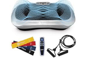 LifePro Vibration Plate Exercise Machine - Whole Body Workout Vibration Fitness Platform w/ Loop Bands - Home Training Equipment for Weight Loss & Toning