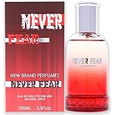 New Brand Perfumes Never Fear EDT Spray Men 3.3 oz (sem numero)