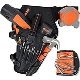 3-In1 Drill Holster Set w/Strong Magnetic Wristband & Solid 2 inch Belts for Men, Drill Holder, Tool Belt Drill Holder, 12v Power Tool Holster, Impact Holster, Impact Holder, Magnetic bit Holder