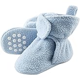 Luvable Friends Baby Girls' Cozy Fleece Booties