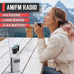 PowerBear Portable Radio | AM/FM, 2AA Battery