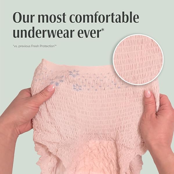 DEPEND FRESH PROTECTION ADULT DIAPERS, INCONTINENCE UNDERWEAR FOR WOMEN, DISPOSABLE, MAXIMUM, LARGE, BLUSH, 17 COUNT, PACKAGING MAY VARY