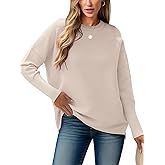 ANRABESS Womens Oversized Batwing Long Sleeve Ribbed Knit Sweaters 2025 Fall Outfits