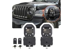 YOCTM Hood Catch Latches For 2018-2025 Jeep Wrangler JL JLU 4XE Rubicon Sahara Sport Gladiator JT Hood Locking Catch Kit With Key Anti-theft (American Flag)