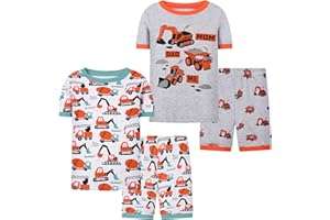 Joyond Boys Pajamas Set, Sleepwear Set with Short sleeve T-shirt & Shorts, for Boy Summer Pjs, Made of Cotton