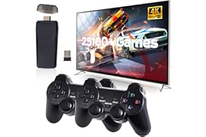 MUSBOY Retro Game Console, Retro Gaming Console, Wireless Retro Game Console, Plug & Play Video TV with 25100+ Built-in Games, 4K HDMI Output, and 2.4GHz Wireless Controller, 9 Classic Emulators (Black)