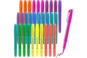 Lelix 30 Pack Highlighters, 10 Bright Colors, Chisel Tip, Quick Drying for Back to School, Office, Home, ideal for Highlighting Underlining