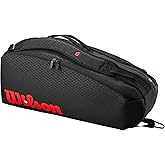 WILSON Clash V3 Super Tour Tennis Racket Bags - Black/Infrared