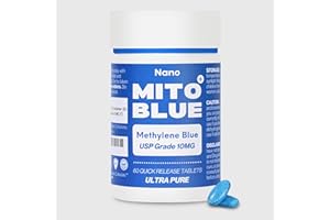 Methylene Blue USP Grade 10MG, 60 Count, Made in Canada