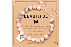 UNGENT THEM Butterfly Initial Charm Bracelets, Birthday Valentine's day Christmas Gifts for Women Girls