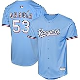 Outerstuff Adolis Garcia Texas Rangers MLB Kids Youth 8-20 Light Blue Alternate Player Jersey