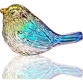 H&D HYALINE & DORA 3" Colorful Glass Bird Figurine Miniature Blown Glass Birds Bird Gifts for Bird Lovers Women Men Animals Collectible Figurines for Desk Table Decor