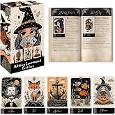 Witchy Tarot Oracle Lenormand Cards for Beginners, Unique Tarot Cards with Guide Book, 36 Oracle Cards for Tarot Reading, Cartoon Sketch Style