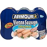 Armour Star Vienna Sausage, Original Flavor, Canned Sausage, 4.6 oz (Pack of 6)
