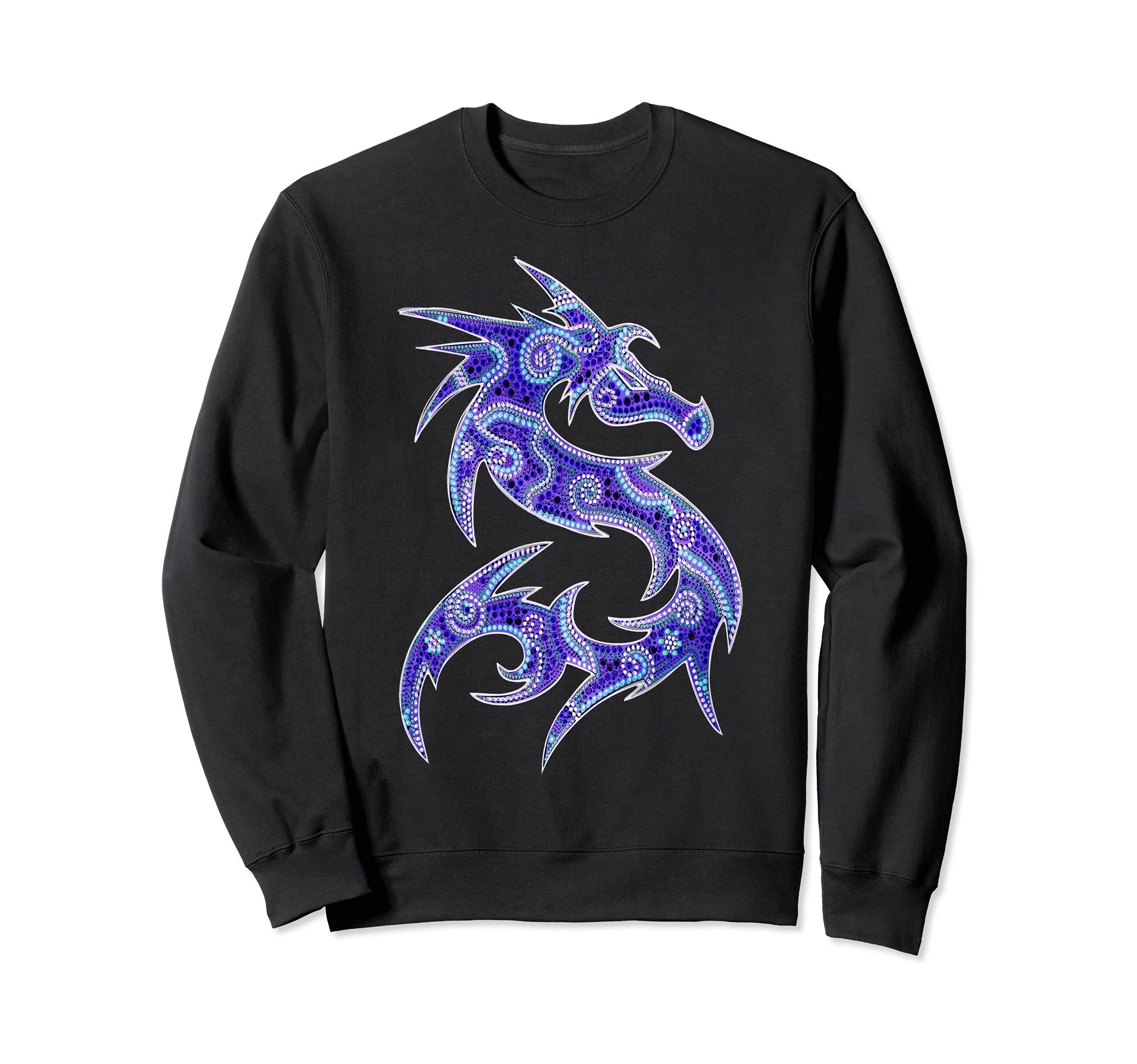 FANTASY DRAGON - dot painting art 5 - Fan Fun Sweatshirt