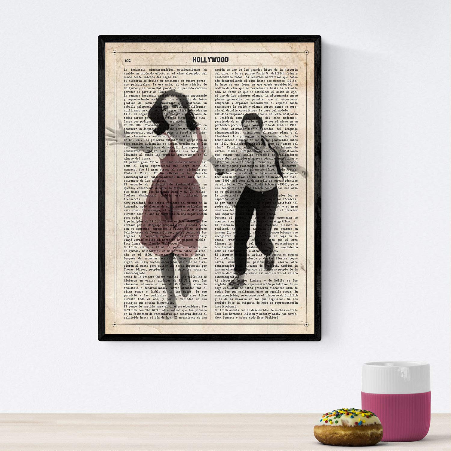 Nacnic Poster West Side Story. Old sheets Hollywood. Vintage design with definitions film. A4 size