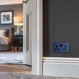 British General BG Evolve Double Switched Power Socket Matt Blue 13A PCDDB22B view 6