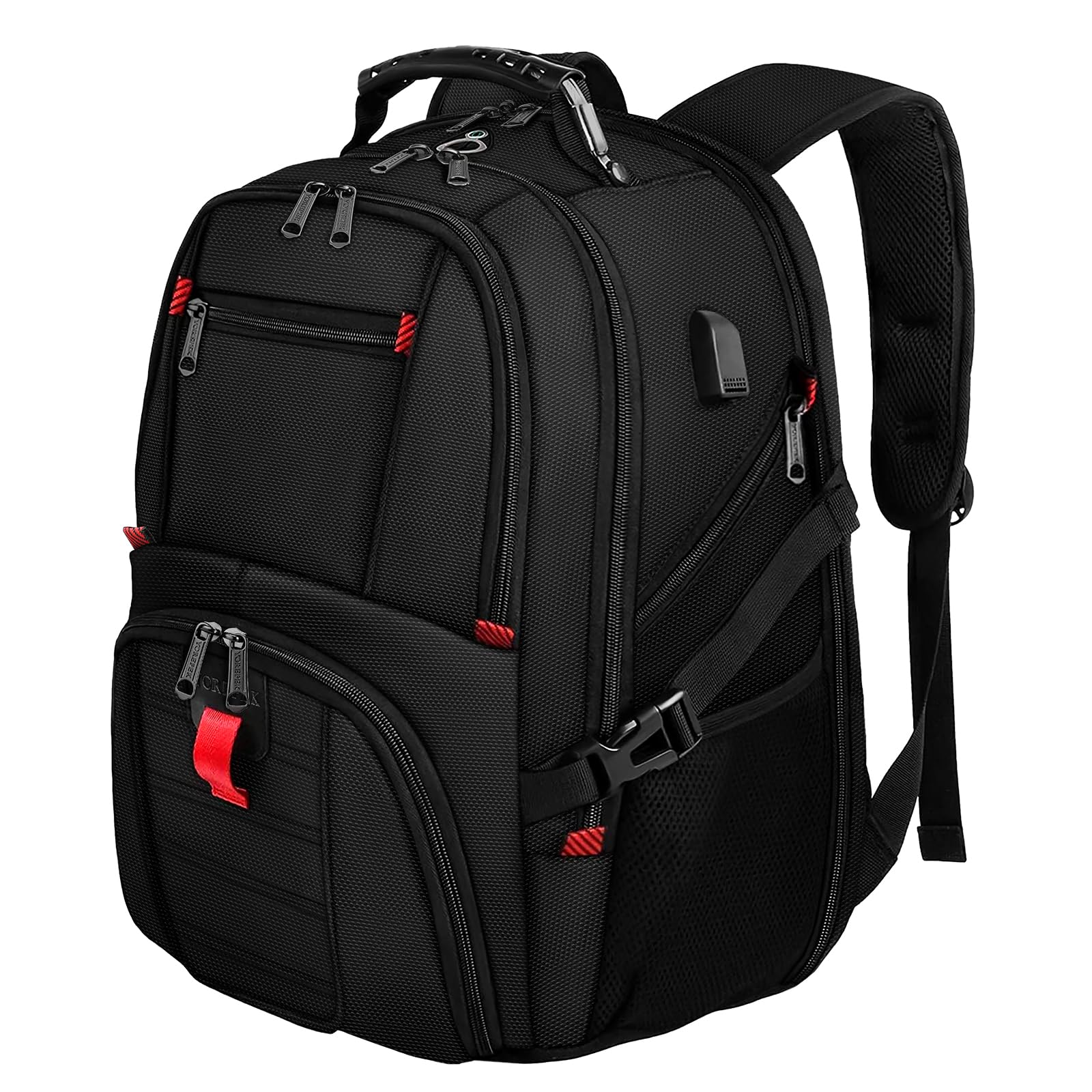 Photo 1 of YOREPEK Travel Backpack, 15.6 Inch Laptop Backpacks for Men Women, Water Resistant College Backpack Airline Approved Business Work Bag with USB Charging Port Fits 15.6 Inch Computers, Black