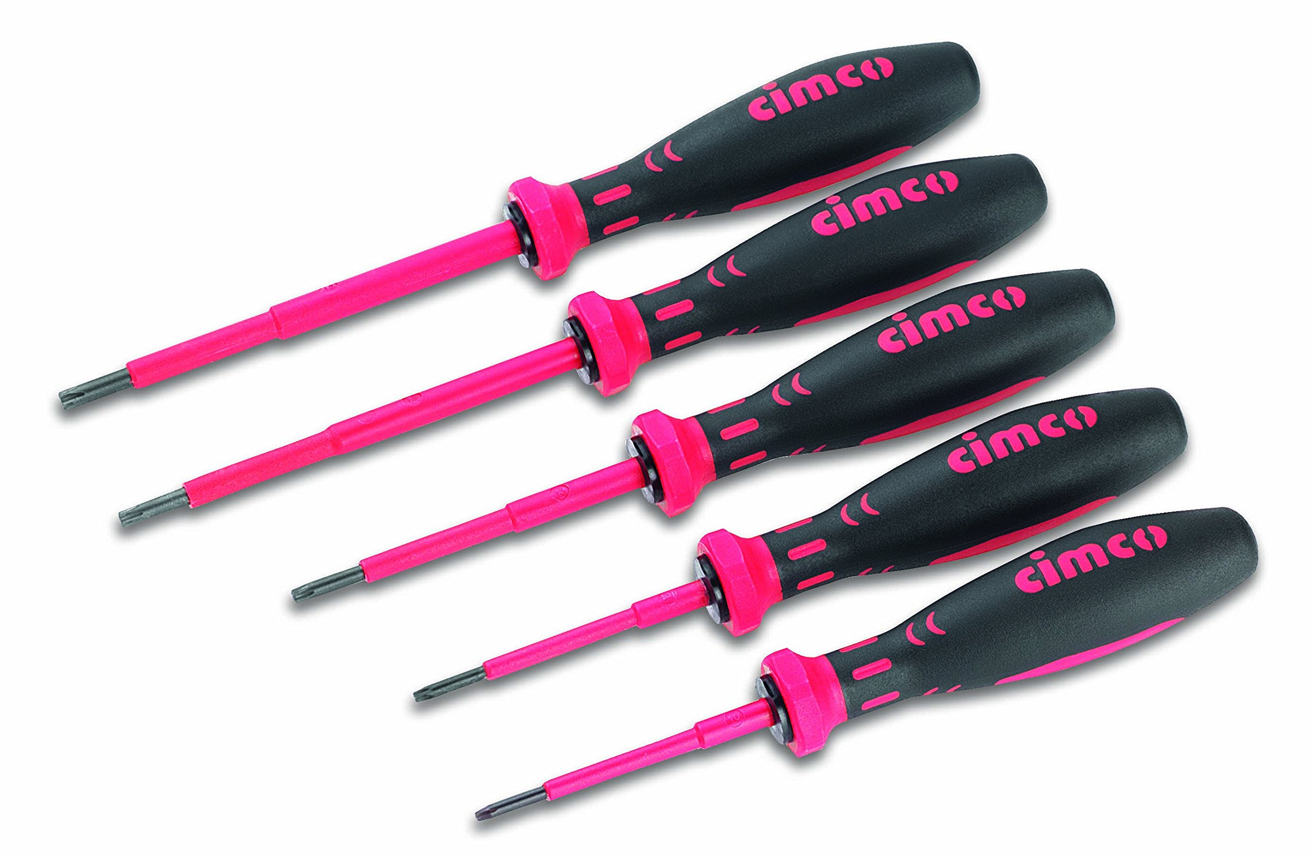 Cimco 117900 1000V Torx Screwdriver Set 5-Piece for Electricians