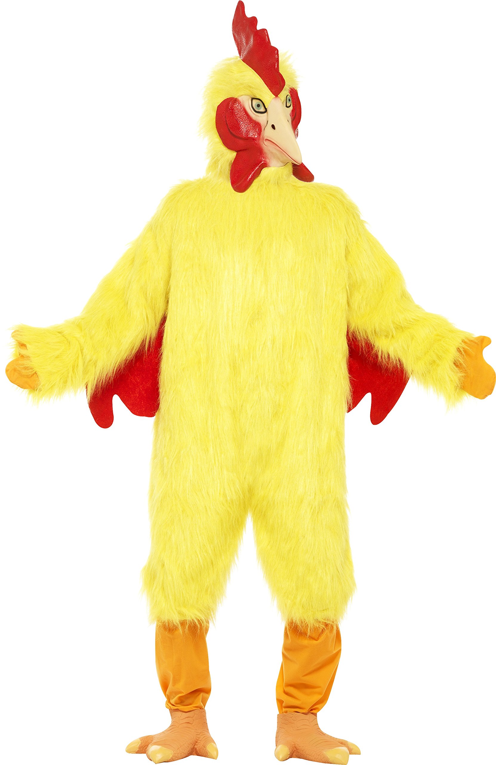 Smiffy's Men's Chicken Costume Bodysuit Mask and Feet One Size Colour