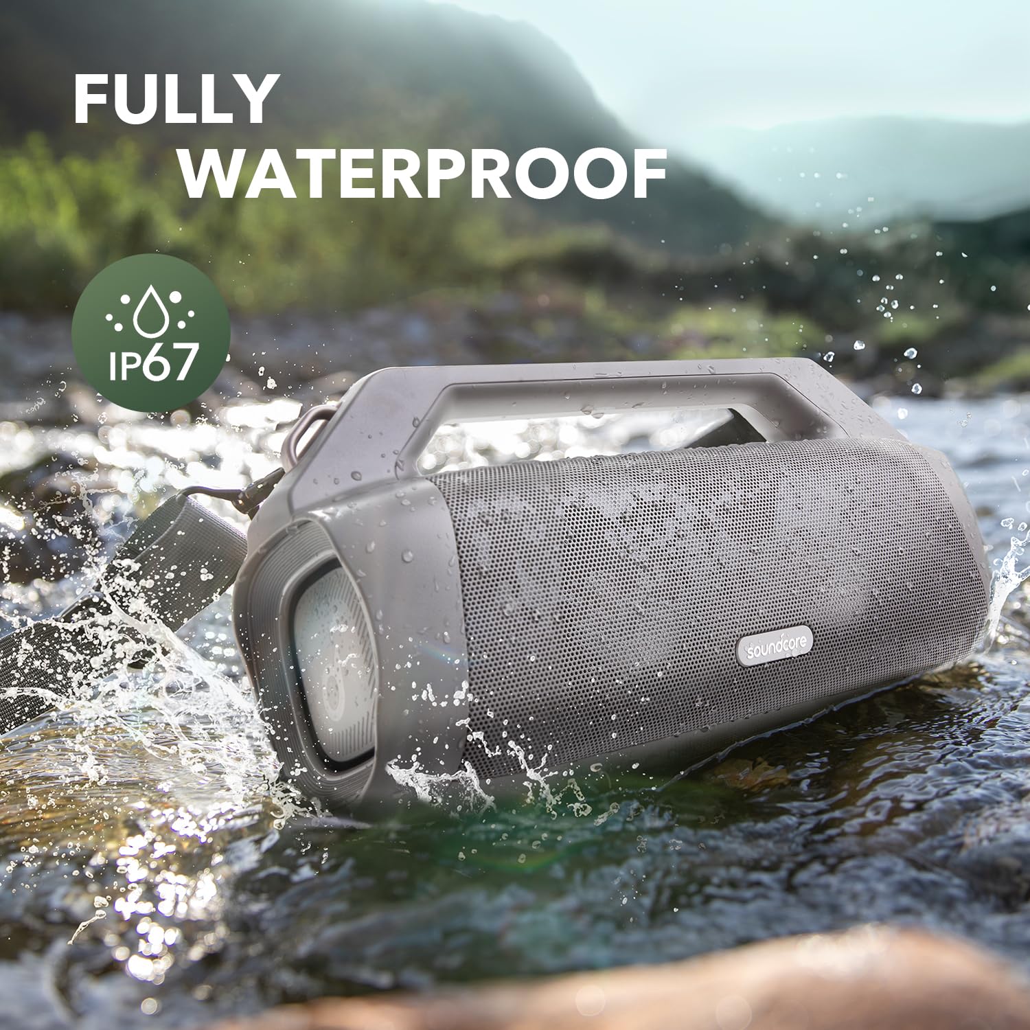 Soundcore Anker Motion Boom Plus IP67 Portable Speaker, 80W Stereo