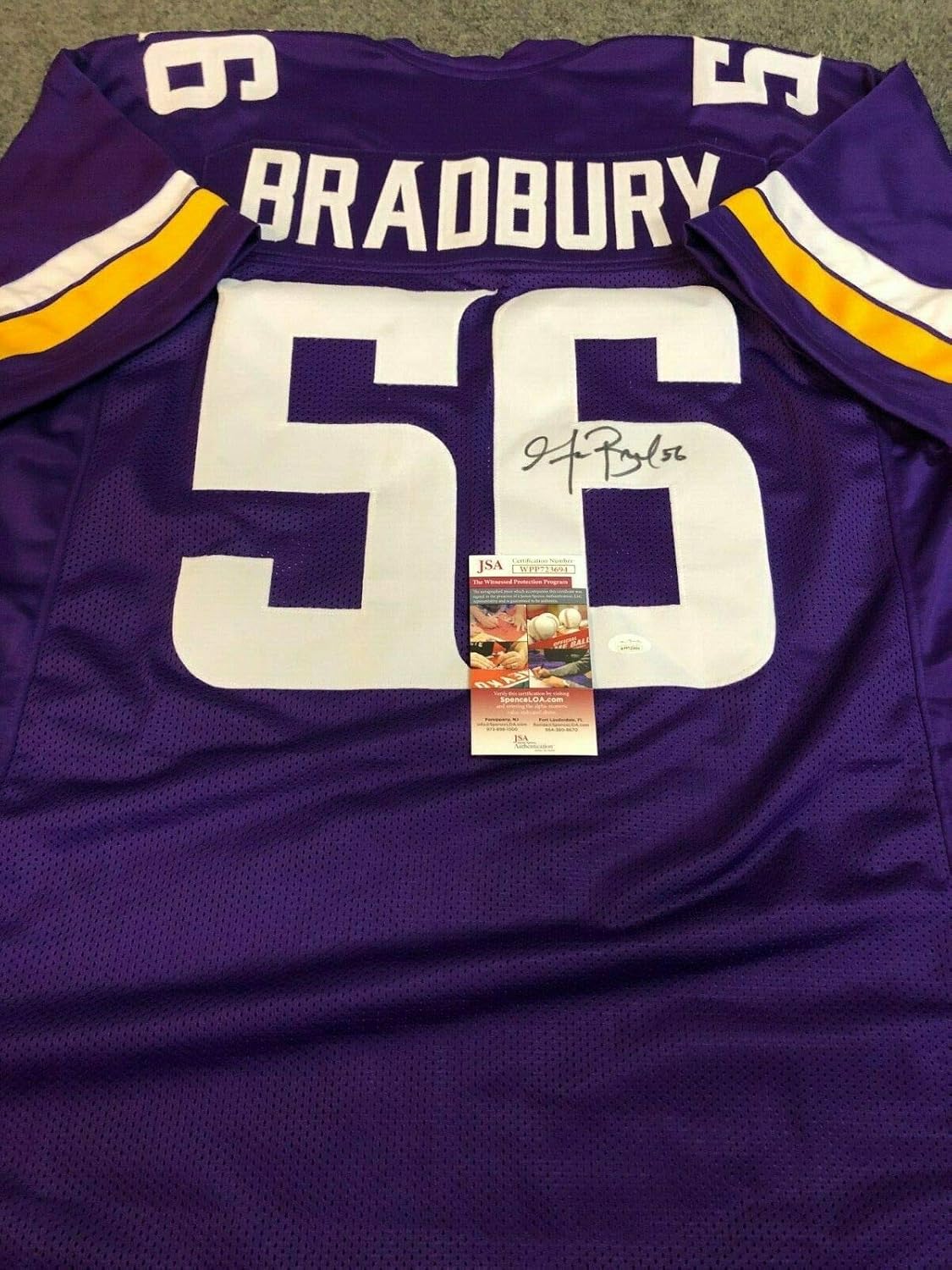 minnesota vikings autographed jersey