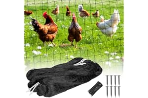 Bird Net 25'x50' With 1" Mesh Nylon Netting for Garden, Poultry, Heavy Duty Aviary, Chicken Coop, Deer Fence, Fruit Tree Prot
