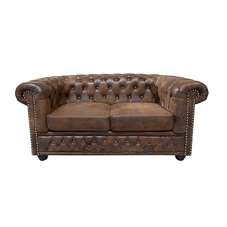 Invicta Interior 17109 Chesterfield Sofa 2-er, Antik Look