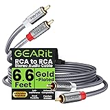GEARit RCA Cable (6.6FT) 2RCA Male to 2RCA Male