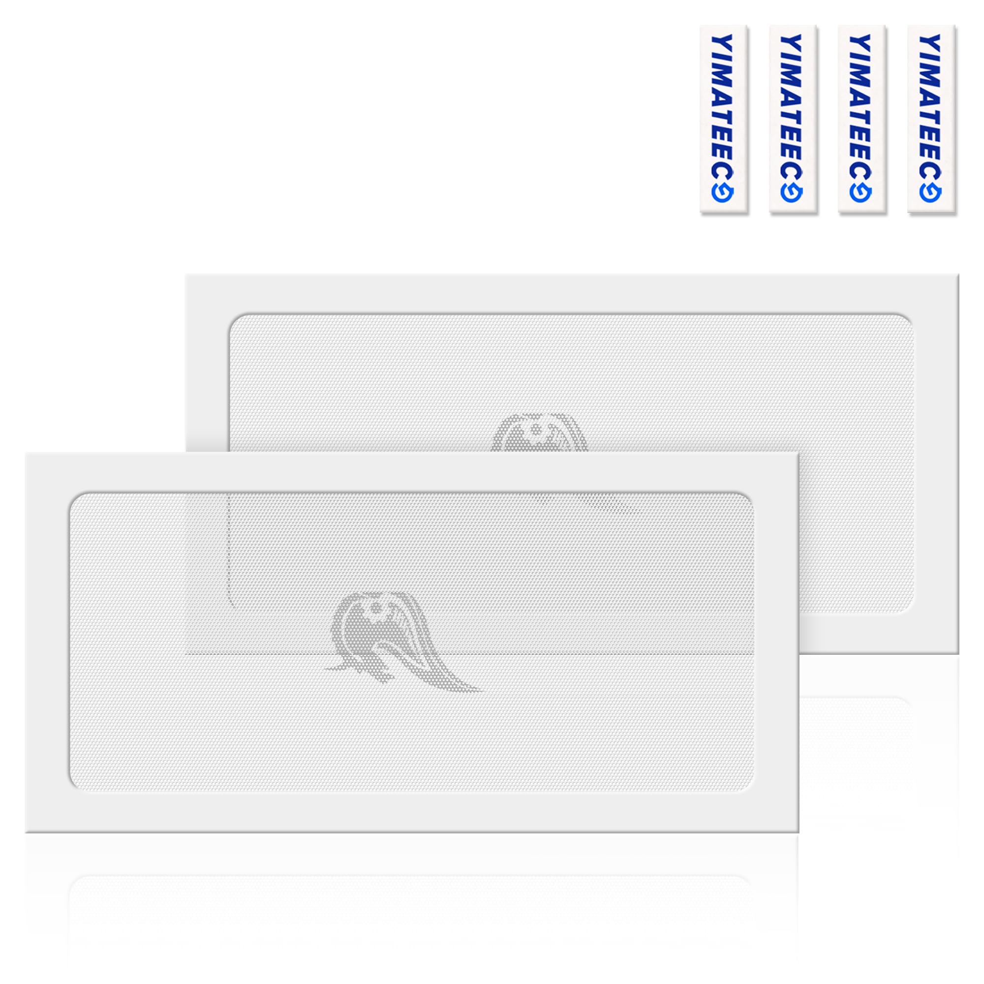 YIMATEECO Dust Filter PC 240mm for Computer Cooler/PSU/Routers Computer Fan Filter Grills 50 Mesh, Magnetic PC Fan Dust Cover Dustproof Mesh (PVC Gentleman, 120 * 240mm, 2pcs, White)