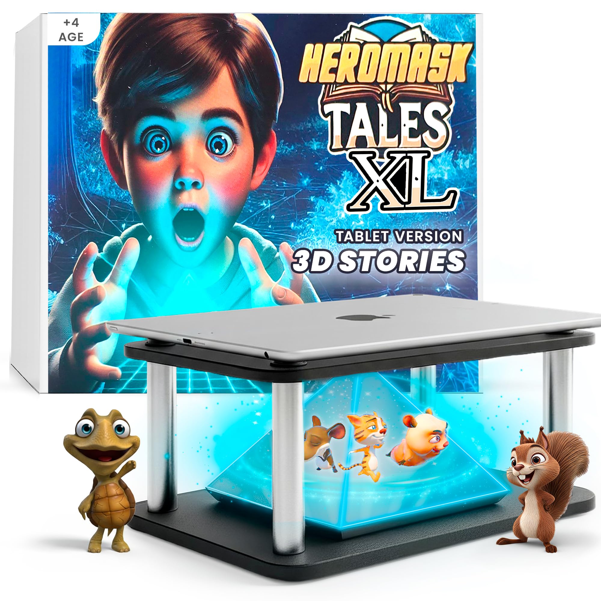 Heromask Tales Pro Giant Version – A 3D Storyteller Inside a Pyramid [4–10 years] | An Educational Gift That Teaches Values ​​- Compatible with any tablet! — image 1
