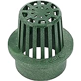 NDS 70* 3-Inch Atrium Grate, Connects to 3-Inch Drain Pipes and Fittings, for Small Lawns, Landscaping and Patios, Plastic, Green
