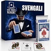 Hat Trick Magic Blue Bicycle Svengali Deck, Card Tricks Beginner to Pro | Blue deck with appearing, teleporting, and transforming illusions &mdash; suitable for beginners through professional wizards.