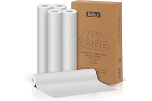 Belleur 4 Pack Easel Paper Roll, 16" X 1020" (85ft) Craft Paper Roll, White Easel Paper Replacement, Paper Roll for Kids Easel, Ideal Art Paper Roll for DIY Crafts, Drawing, Packing, Gift Wrapping