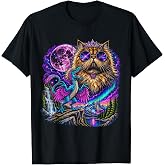 This is an Outrage Funny Princess Cat Dinosaur Donut Retro T-Shirt