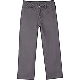 Bienzoe Boys School Uniform Pants: Kids Adjustable Waist Cotton Regular Slacks